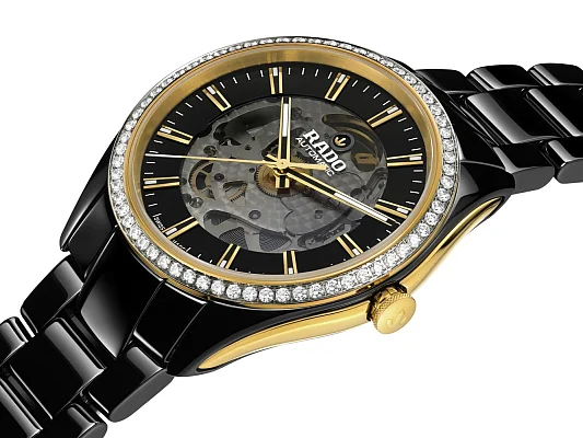 Rado HyperChrome Lady Diamonds Automatic Skeleton XL Black R32157152