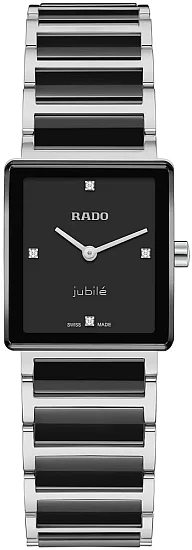 Rado Integral Lady Diamonds Quartz Black Ceramic R20250712
