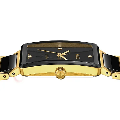 Rado Integral Gent Diamonds Quartz Black Ceramic R20256712