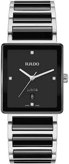 Rado Integral Gent Diamonds Quartz Black Ceramic R20255712