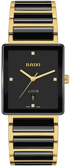 Rado Integral Gent Diamonds Quartz Black Ceramic R20256712
