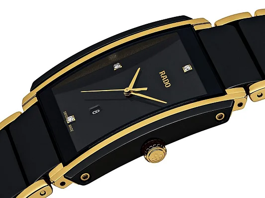 Rado Integral Gent Diamonds Quartz L Black Ceramic R20204712