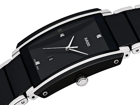 Rado Integral Gent Diamonds Quartz L Black Ceramic R20206712