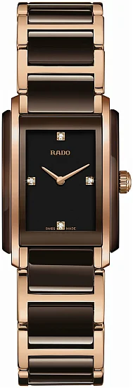 Rado Integral Lady Diamonds Quartz S Brown R20201712
