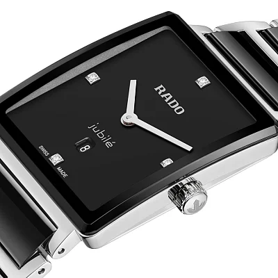 Rado Integral Lady Quartz Diamonds Black Ceramic R20253712
