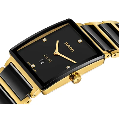 Rado Integral Lady Quartz Diamonds Black Ceramic R20254712