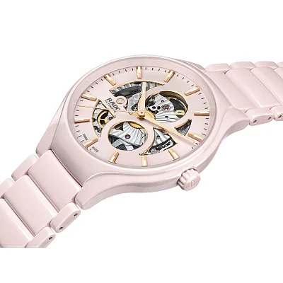 Rado True Round Lady Automatic Open-Heart Pink Ceramic R27183012