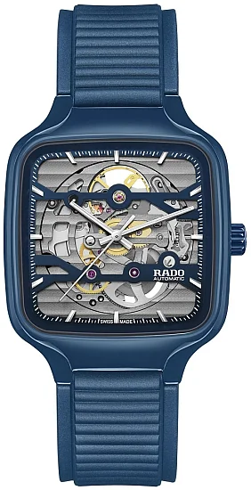 Rado True Square Gent Automatic Skeleton L Blue Ceramic R27178205