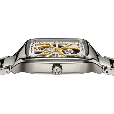 Rado True Square Gent Automatic Skeleton Sparkling L Grey Ceramic Diamonds R27083722