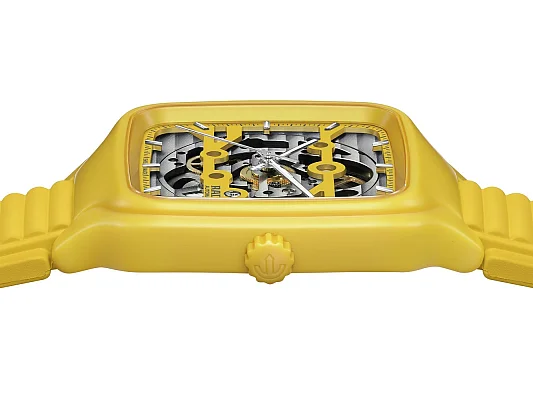 Rado True Square Gent Automatic Skeleton L Yellow Ceramic R27177255