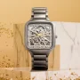  Zdjęcie 7 Rado True Square Gent Automatic Skeleton Sparkling L Grey Ceramic Diamonds R27083722