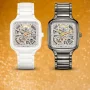  Zdjęcie 8 Rado True Square Gent Automatic Skeleton Sparkling L Grey Ceramic Diamonds R27083722