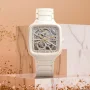  Zdjęcie 8 Rado True Square Gent Automatic Skeleton Sparkling L White Ceramic Diamonds R27073722