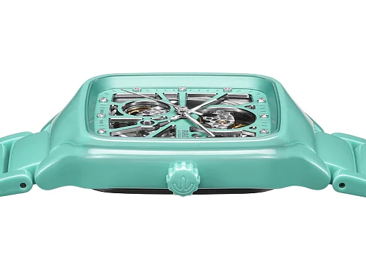 Rado True Square Lady Automatic Skeleton L Ceramic Diamonds R27176712