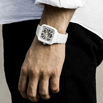 Rado True Square Lady Diamonds Automatic Skeleton L R27073702