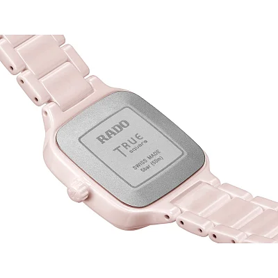 Rado True Square Lady White Pearl Diamonds S Pink Ceramic R27181902