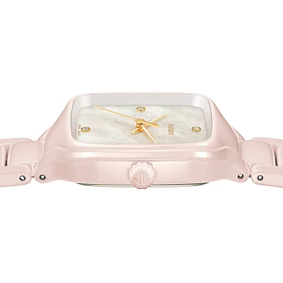 Rado True Square Lady White Pearl Diamonds S Pink Ceramic R27181902