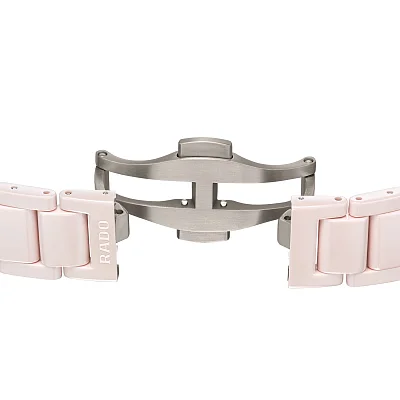 Rado True Square Lady White Pearl Diamonds S Pink Ceramic R27181902
