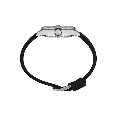 Santa Barbara Polo Legend Quartz Date Black Dial Black Silicone Strap SB.1.10669-1