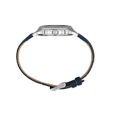 Santa Barbara Polo Noble Quartz Date Navy Dial Navy Leather Strap SB.4.10038-3