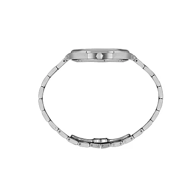 Santa Barbara Polo Noble Quartz Date Silver Dial Steel Superslim Bracelet SB.1.10673-1