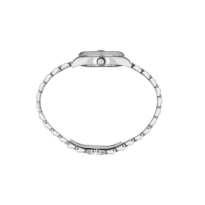 Santa Barbara Polo Unique Lady Quartz Date Silver Dial Steel Bracelet SB.4.10034-1