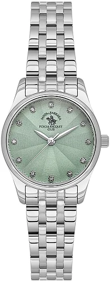 Santa Barbara Polo Unique Lady Quartz Turquoise Dial Steel Bracelet SB110649-2