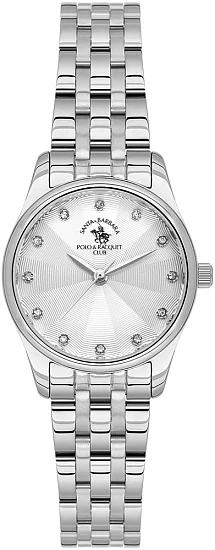 Santa Barbara Polo Unique Lady Quartz Silver Dial Steel Bracelet SB110649-1