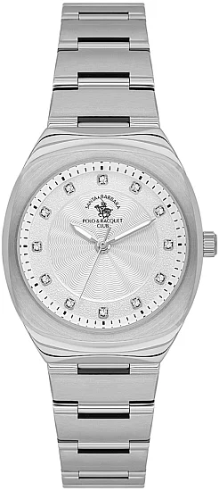 Santa Barbara Polo Unique Lady Quartz Silver Dial Steel Bracelet SB110665-1