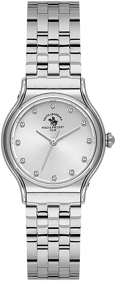 Santa Barbara Polo Unique Lady Quartz Silver Dial Steel Bracelet SB110668-1