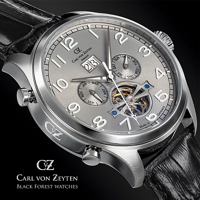 Carl von Zeyten Schonwald Automatic Open-Heart Big Date Calendar CVZ0003SGY