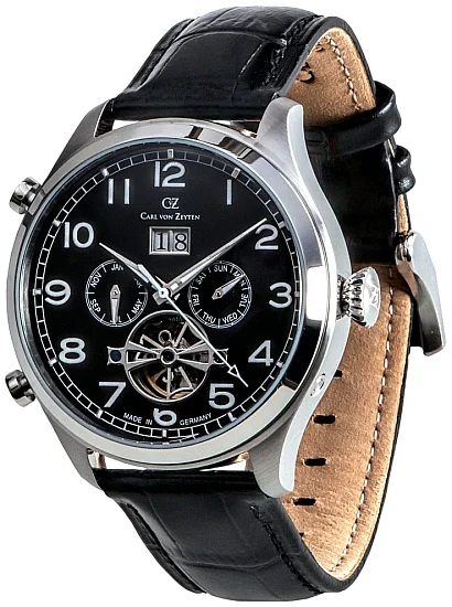 Carl von Zeyten Schonwald Automatic Open-Heart Big Date Calendar CVZ0003BK