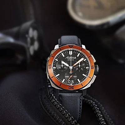 Alpina Seastrong Quartz Chronograph Diver 300 Big Date AL-372LBO4V6