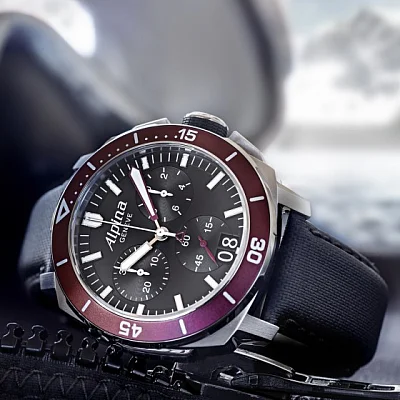 Alpina Seastrong Quartz Chronograph Diver 300 Big Date AL-372LBBRG4V6