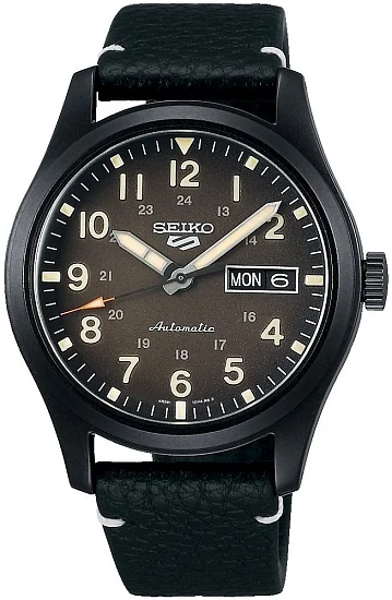 Seiko 5 Sports Automatic 40mm Pilot Style Black PVD SRPG41K1