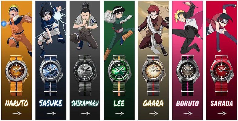 Seiko 5 Sports Automatic 42mm Naruto & Boruto Limited Edition Gaara SRPF71K1