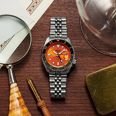 Seiko 5 Sports Automatic GMT 42mm Mikan Orange SKX Style SSK005K1