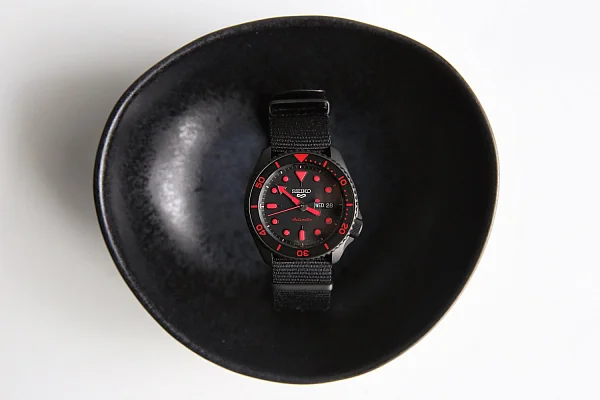 Seiko 5 Sports Automatic 42mm Street Style Black PVD NATO SRPD83K1