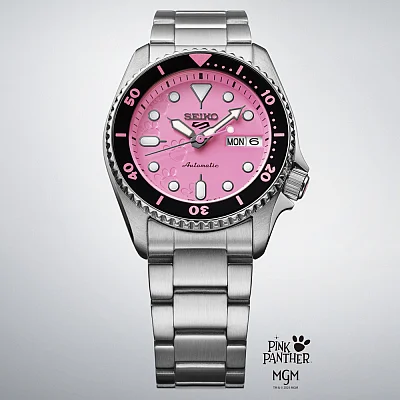 Seiko 5 Sports x Pink Panther Limited Edition Set SRPM07K1