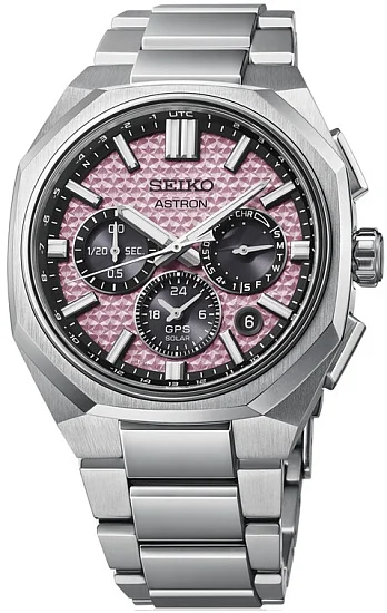 Seiko Astron GPS Solar Dual-Time Seiko Pink Titanium Limited Edition Set HAB006J1
