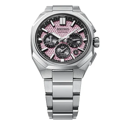 Seiko Astron GPS Solar Dual-Time Seiko Pink Titanium Limited Edition Set HAB006J1