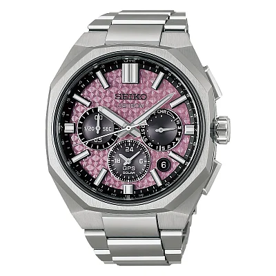 Seiko Astron GPS Solar Dual-Time Seiko Pink Titanium Limited Edition Set HAB006J1