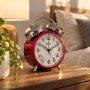 Zdjęcie 2 Seiko Budzik Okrągły Czerwony Podświetlany z Alarmem QHK063R