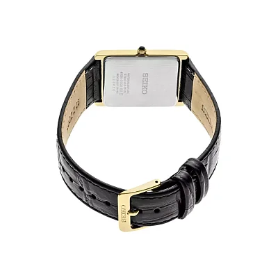 Seiko Classic Gent Rectangular Sapphire Yellow Gold PVD SWR104P1
