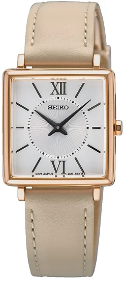 Seiko Classic Lady Rectangular Rose Gold PVD SWR114P1