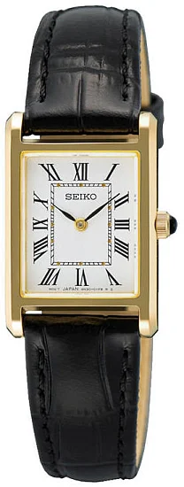 Seiko Classic Lady Rectangular Sapphire Yellow Gold PVD SWR108P1