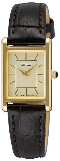 Seiko Classic Lady Rectangular Sapphire Yellow Gold PVD SWR110P1
