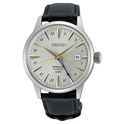 Seiko Presage Automatic GMT Cocktail Time Silver Bullet SSK049J1