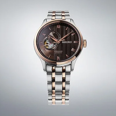 Seiko Presage Automatic Open-Heart Japanese Garden Series Rose Gold PVD SSA466J1