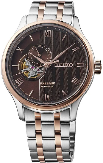 Seiko Presage Automatic Open-Heart Japanese Garden Series Rose Gold PVD SSA466J1